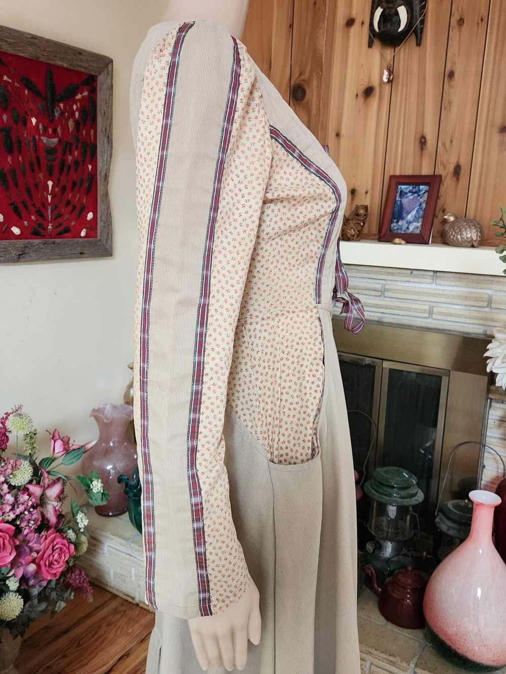 Dreamy 70s Gunne Sax Prairie Dress Corduroy-Style Bodice Size 8 - Picture 7 of 15